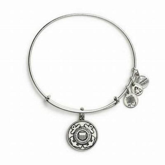 NWT, Alex and Ani U.S. Coast Guard Silver Bracelet - Picture 1 of 9